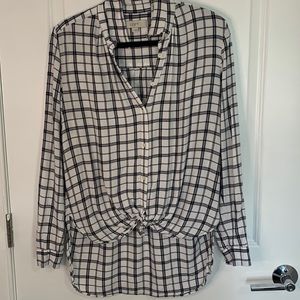 Window pane tunic button up shirt!